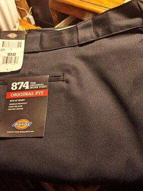 Mens Dickies Original 874® Work Pants Black Size 50x30